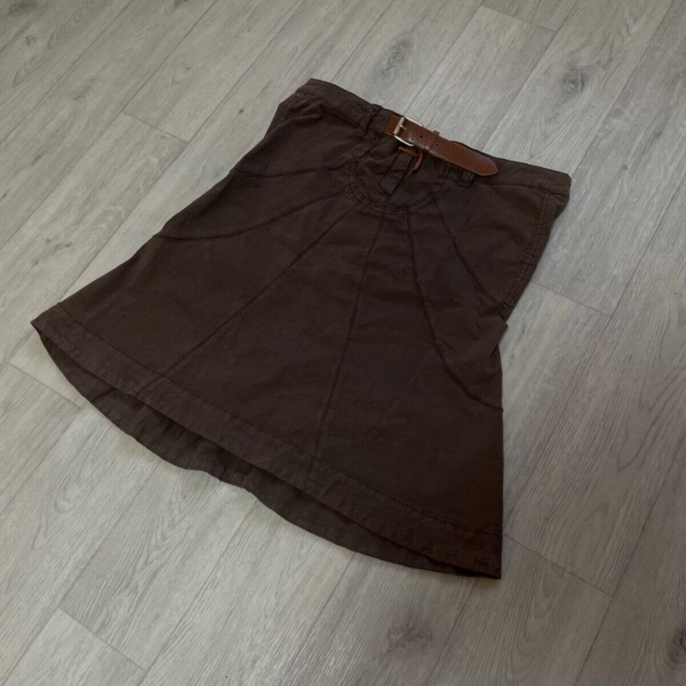 Vintage Brown Womens Sexy Y2K Skirt
